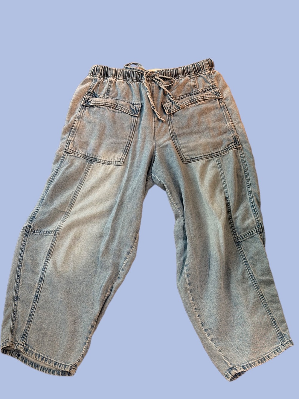 Straight Leg Cargo Jeans